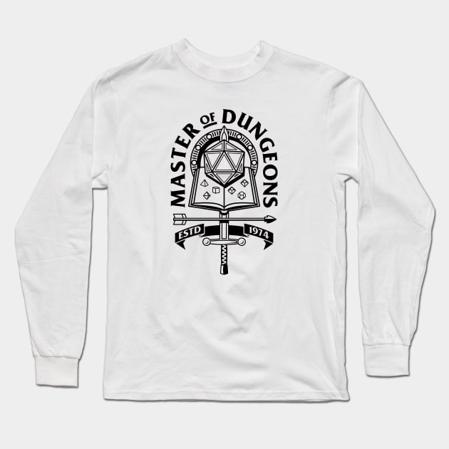 Dungeon Master Master of Dungeons and Dragons Long Sleeve T-Shirt by Natural 20 Shirts